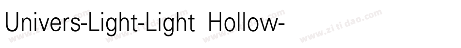 Univers-Light-Light Hollow字体转换